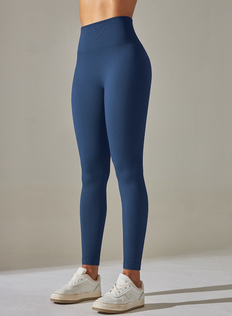 Loquat Yoga Tight Fitting Stretch Soft Pants Blue  - Image 2
