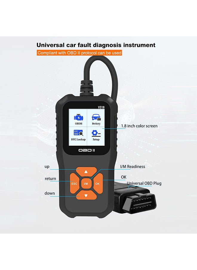 Car Diagnostic Scan Tool Auto Code Scanner Check Engine Fault Code Reader