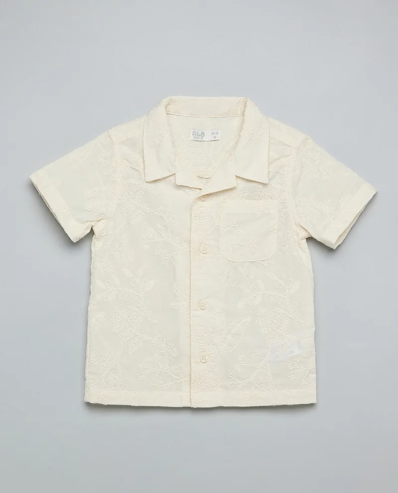 أر أند بي Embroidered Shirt and Shorts Set