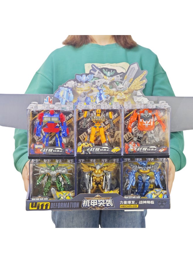 Show Boxed Toys Children's Deforming Robot Superman Warring Model Ornaments Educational Institutions Small Gifts Boys-Color:888-19 Large Superman + Monster - Image 5