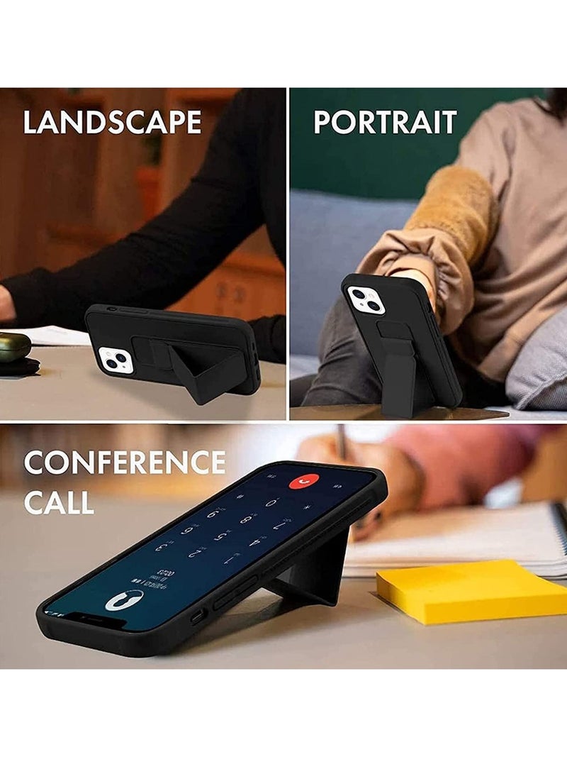 iPhone 14 Plus Case with Magnetic Kickstand, Black, - Image 3