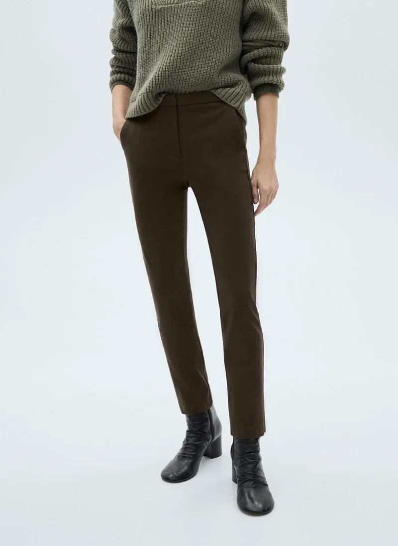 MANGO Crop Skinny Trousers