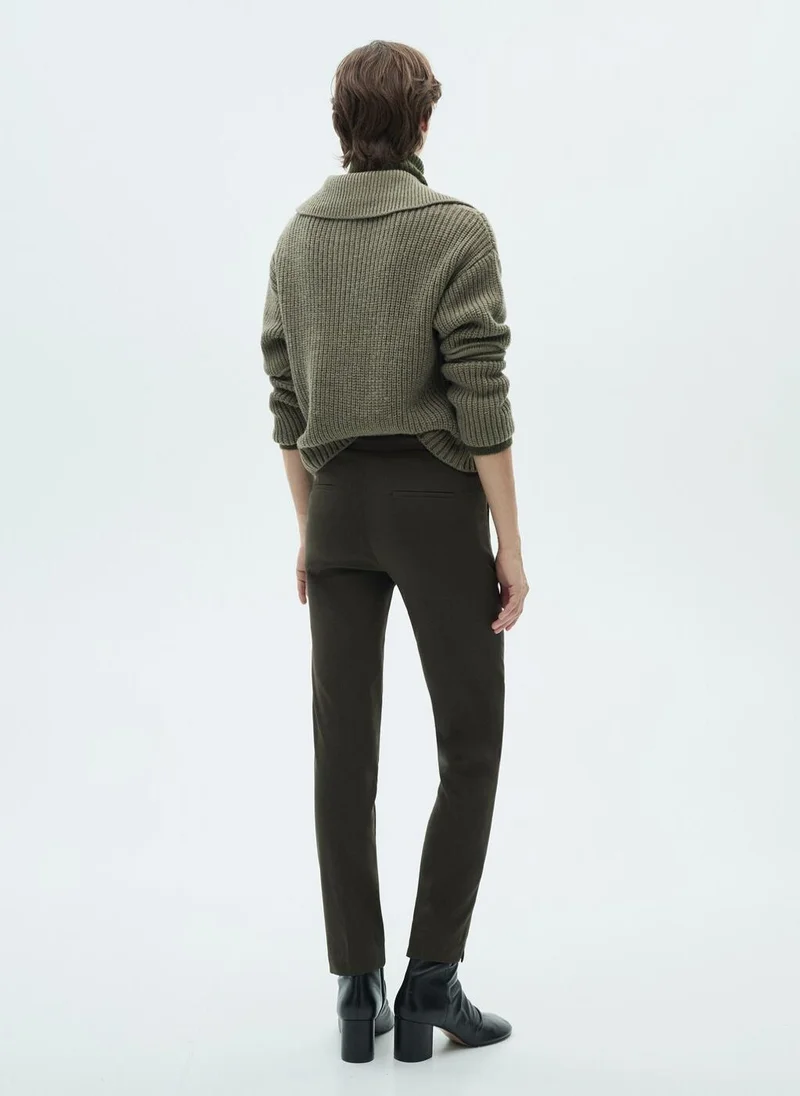 MANGO Crop Skinny Trousers