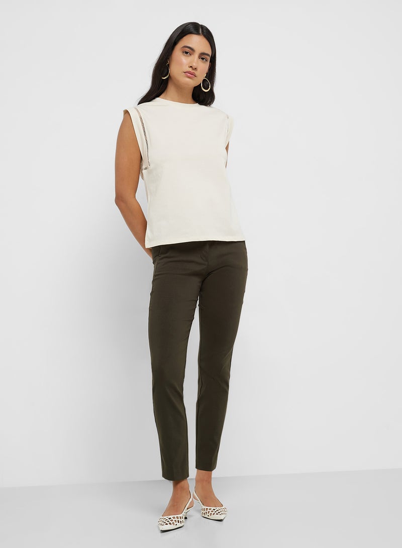 MANGO Crop Skinny Trousers  - Image 4