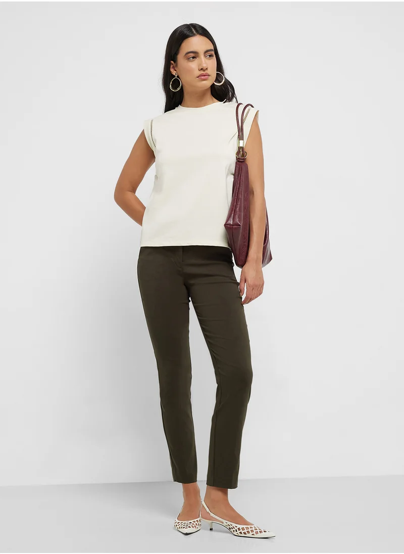 مانجو Crop Skinny Trousers