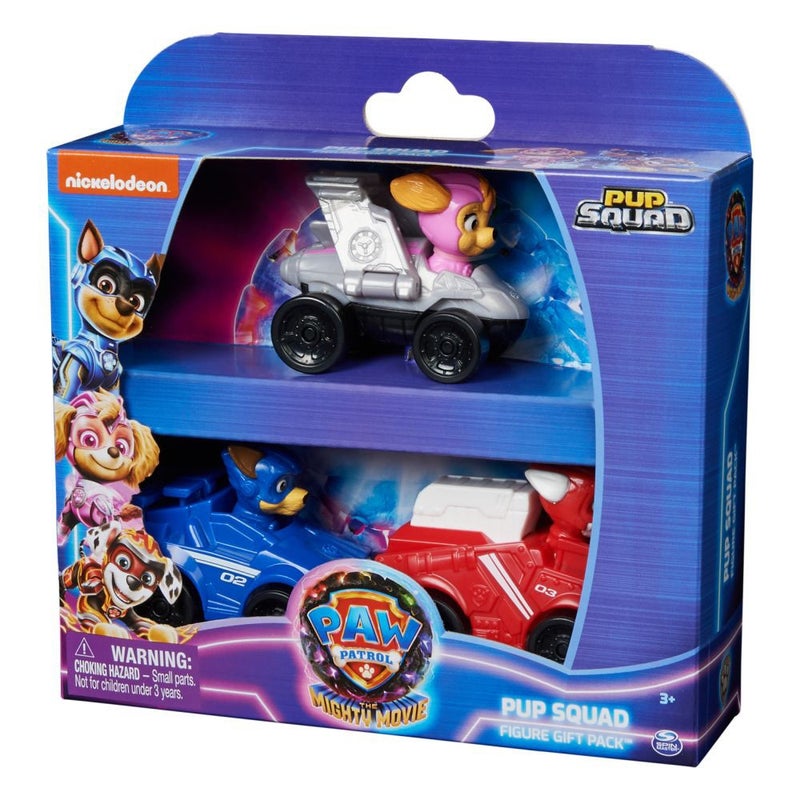 Spin Master - Paw Patrol Movie Pup Squad 3 Figures with Cars - 6067480 - Image 1