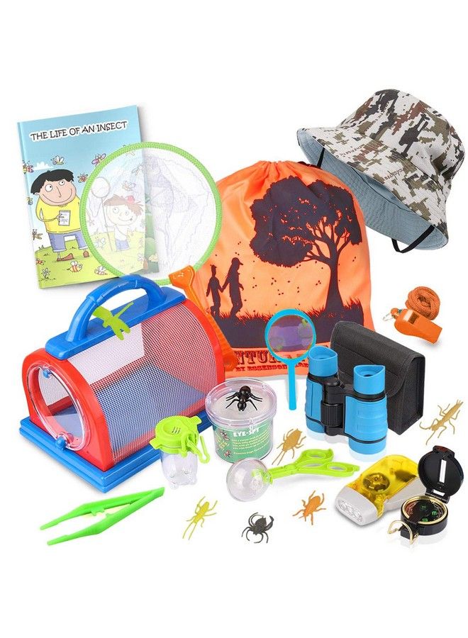 ESSENSON Outdoor Explorer Kit & Bug Catcher Kit With Binoculars, Compass, Magnifying Glass, Critter Case And Butterfly Net Great Toys Kids Gift For Boys & Girls Age 312 Year Old Camping Hiking - Image 2