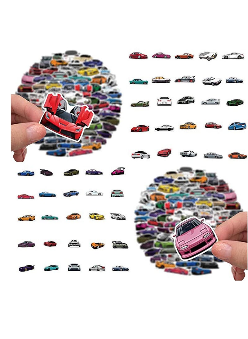 SYOSI Sport Car Racing Stickers, 100Pcs JDM Sports Car Stickers Durable Racing Graffiti Decals for Laptop Computer Guitar Skateboard Water Bottles Phone Motorcycle Vinyl Stickers for Teens Adults  - Image 2