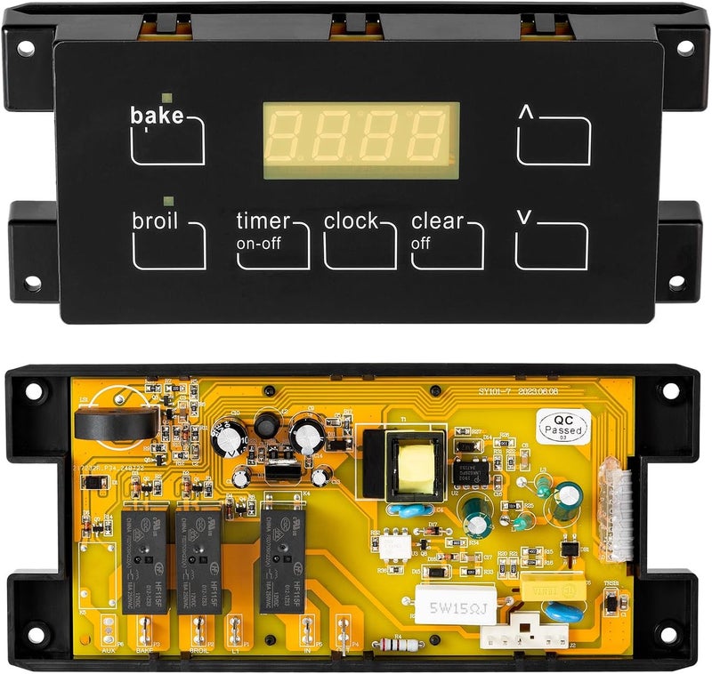Saiyugty 5304518660 316455400 316222801 Range Oven Stove Clock Timer Control Board Replacement Part Compatible for Frigidaire Electrolux Kenmore Electric Range, 7 Button - Image 1