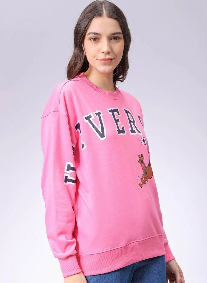 Freehand  Women Boxy Fit Scooby Doo Oversized Sweatshirt for Women | Best Price UAE