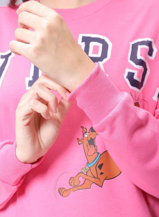 Freehand  Women Boxy Fit Scooby Doo Oversized Sweatshirt for Women | Best Price UAE