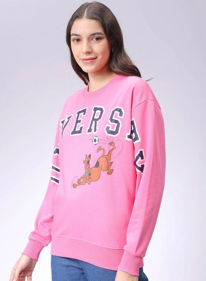 Women Boxy Fit Scooby Doo Oversized Sweatshirt