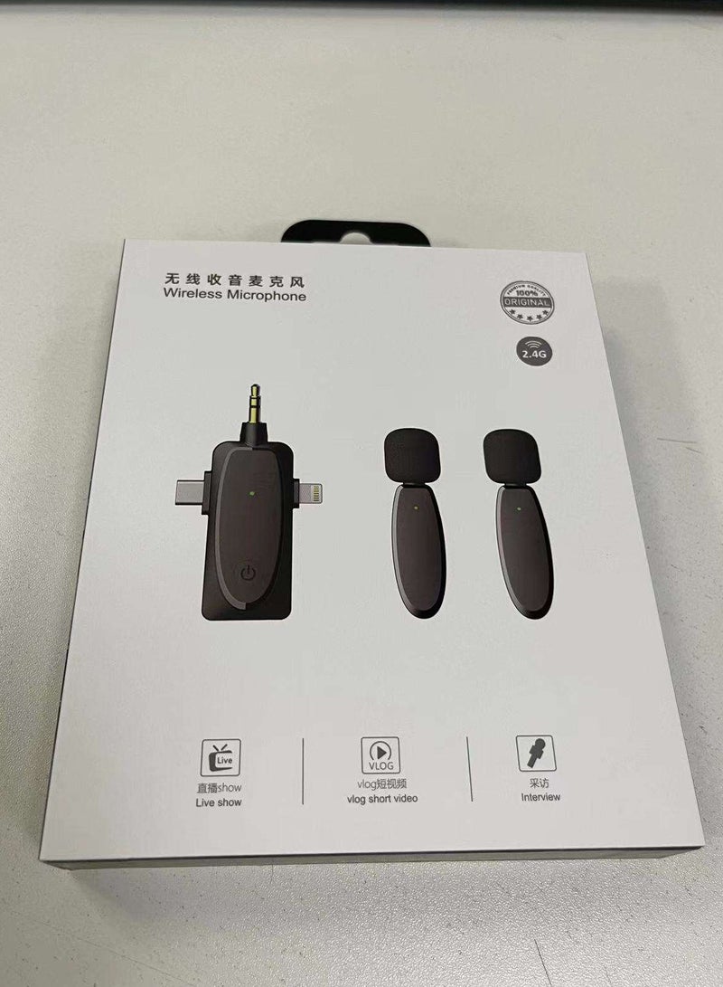 ELTRAZONE 3-in-1 Wireless Lavalier Microphone System - Dual Mic Receiver for Smartphones, Laptops, and Cameras - Image 5