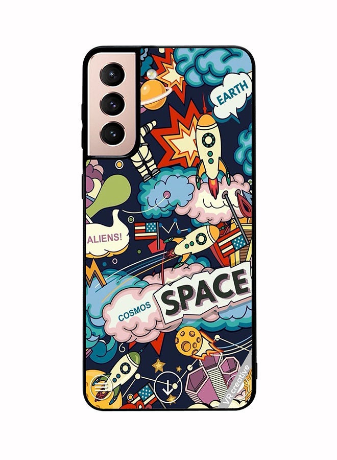 VR CREATIVE Protective Case Cover For Samsung Galaxy S21 Plus 5G Space Design Multicolour - Image 1