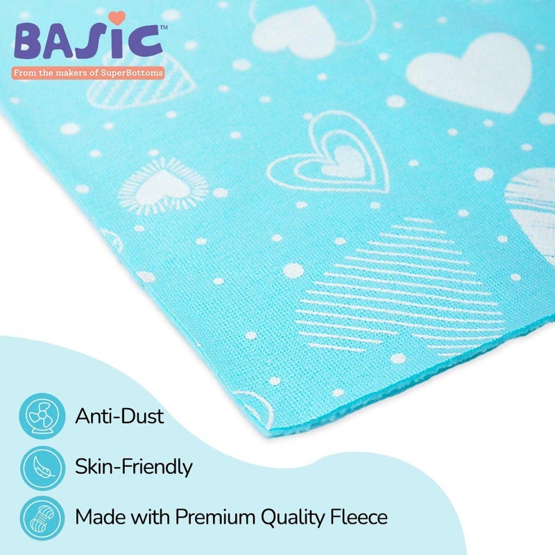 Superbottoms Basic Bed Protecting Mats-Bed & Floor Protector/Playmat, Super Light-Weight, Sleek Design, 8.5X Absorbent, Anti-Heat, Washable & Reusable, InstaDry mats (50cm x 70cm)- Breezy Blue (Small) - Image 5