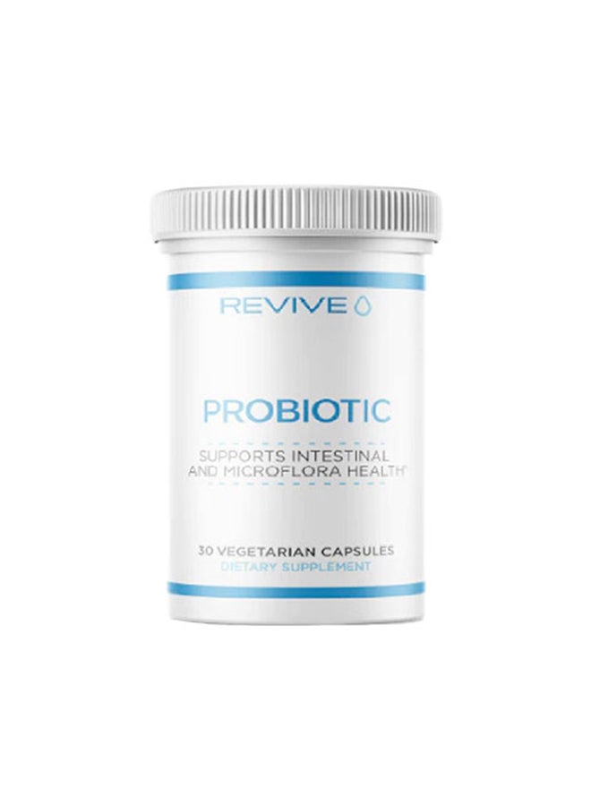 Revive Probiotic Supplement for Intestinal Microflora Support - 30 Vegetarian Capsules - Image 1