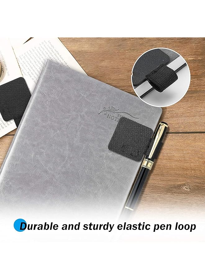 erorex Pen Loop Holder For Notebooks Journals Planners Tablet Case Self Adhesive Leather Pencil Holder With Elastic Loop For Pens For Pencil Stylus Pen Black 5 Pack - Image 3