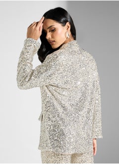 Never fully Dressed Sequin Tailored Blazer  - Image 2