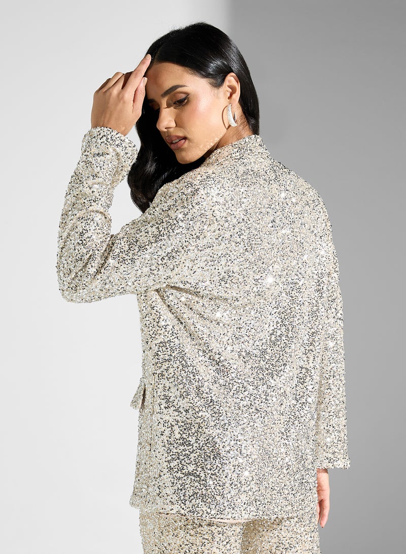 Never fully Dressed Sequin Tailored Blazer - Image 2