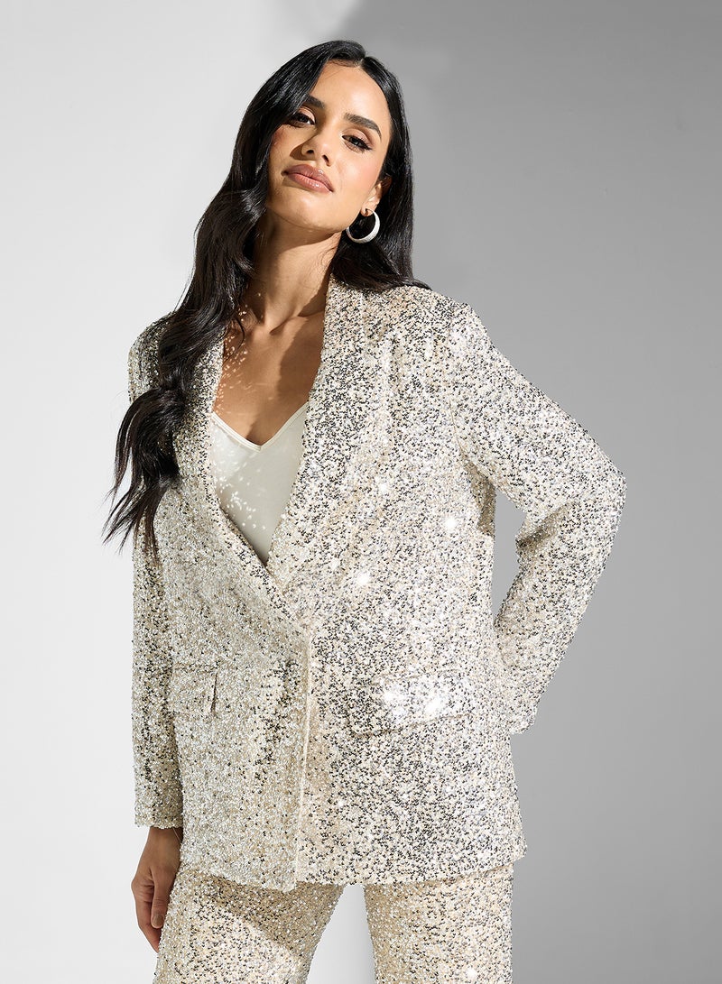Never fully Dressed Sequin Tailored Blazer - Image 1