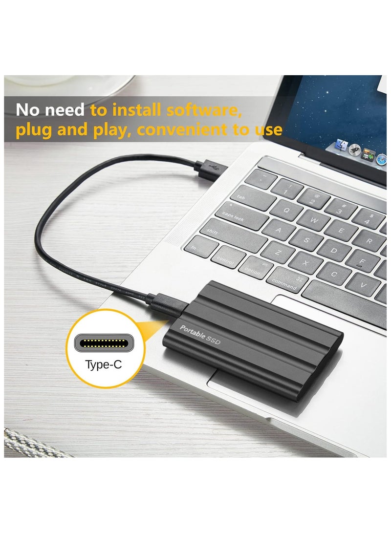 2TB Portabl External Hard Drive Mobile SSD Solid State Drive Portable SSD Hard Drive Slim Storage Drive with USB 3.1 C Port for PC Laptop and Mac - Image 3