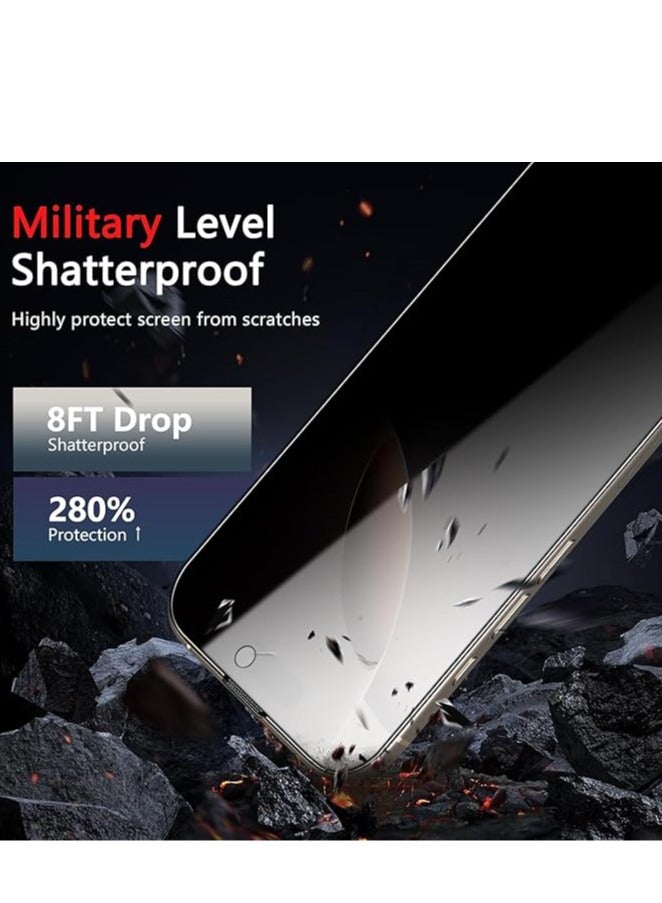 iPHONE 16 Pro MAX Glass privacy screen Protector Tempered Glass - Image 5