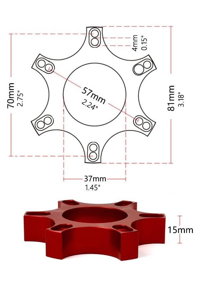 RASTP Aluminium Steering Wheel Adapter Plate for Thrustmaster T300RS - Image 5