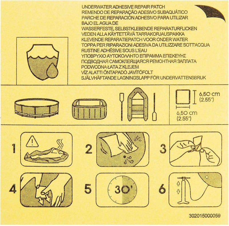 Bestway Underwater Adhesive Repair Patch 6.5Cm X 6.5 Cm - Image 1