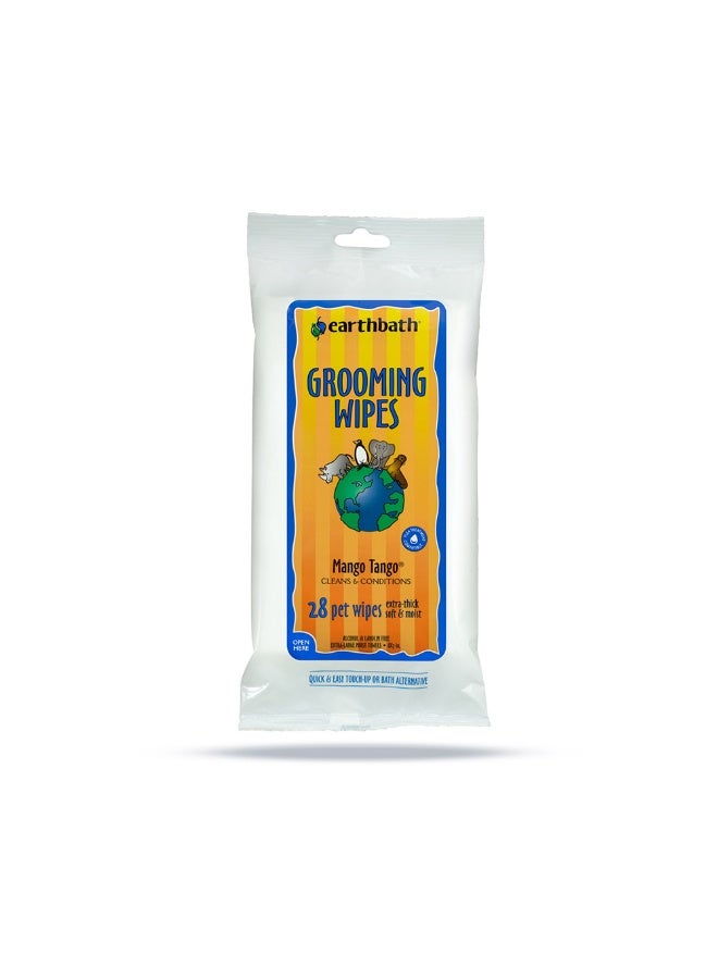 Earthbath Mango Tango Pet Grooming Wipes - 28 Pcs