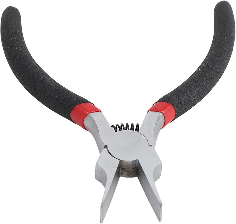 Dpofirs Slim Flat Nose Pliers, Ergonomic Grip Accurate Shaping Multifunctional Flat Nose Jewelry Pliers for Jewelry Making - Image 1