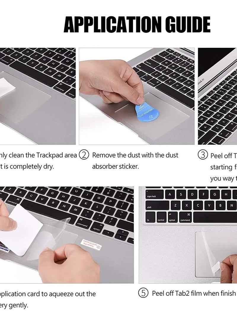 2 Pack MacBook Pro 16 inch 2021--2024 Trackpad Protector Skin,Anti-Scratch Touchpad Cover Compatible Apple Laptop with Touch ID M4 M3 M2 M1 Pro/Max A3403 A3186 A2991 A2780 A2485 - Image 5