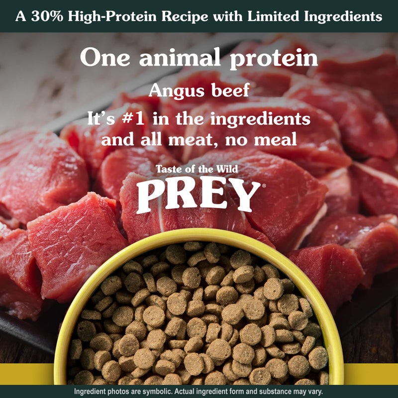 Taste of the Wild PREY Real Meat High Protein Angus Beef Limited Ingredient Dry Cat Food Grain-Free Recipe Made With Real Pasture-Raised Beef, and Probiotics for All Life Stages 6lb - Image 3