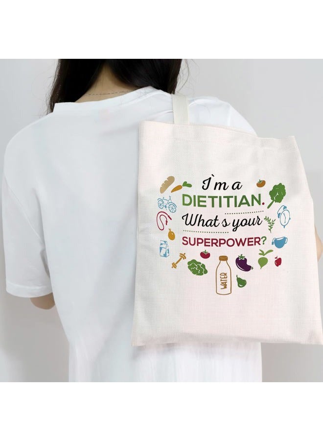 MEIKIUP Dietitian Cosmetic Makeup Bag Nutritionist Gift RD Registered Dietitian Gifts Dietitian Graduation Gift Travel Makeup Bag, DietitianSuperToteBag - Image 2