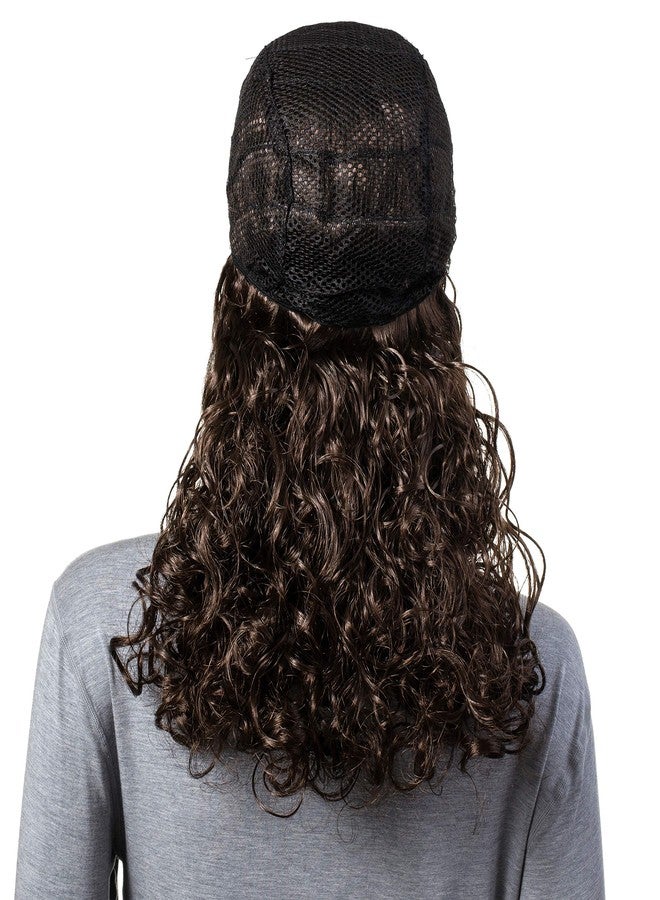 Onedor HairWiz: 20-inch Chocolate Brown Curly Wig - Perfect for Halloween & Cosplay with Included Wig Cap (Kids Size) - Image 5