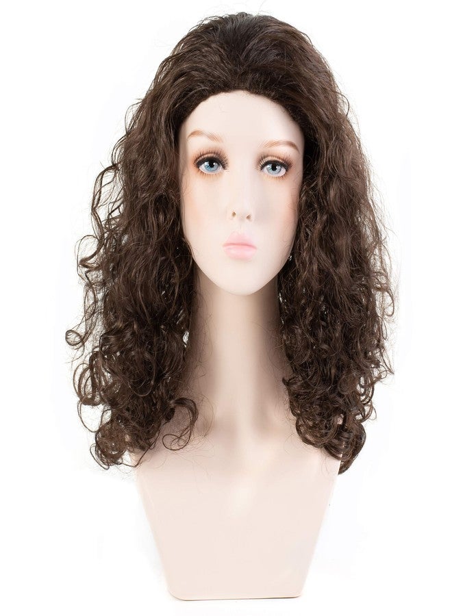 Onedor HairWiz: 20-inch Chocolate Brown Curly Wig - Perfect for Halloween & Cosplay with Included Wig Cap (Kids Size) - Image 1