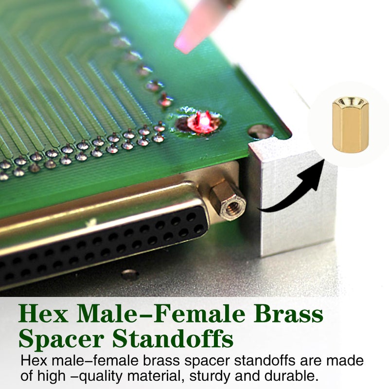 Csdtylh 480Pcs M2 M2.5 M3 Motherboard Standoffs&Screws&Nuts Kit, Hex Male-Female Brass Spacer Standoffs, Laptop Screws for DIY Computer Build, Electronic Projects, Raspberry Pi, Circuit Board etc. - Image 5