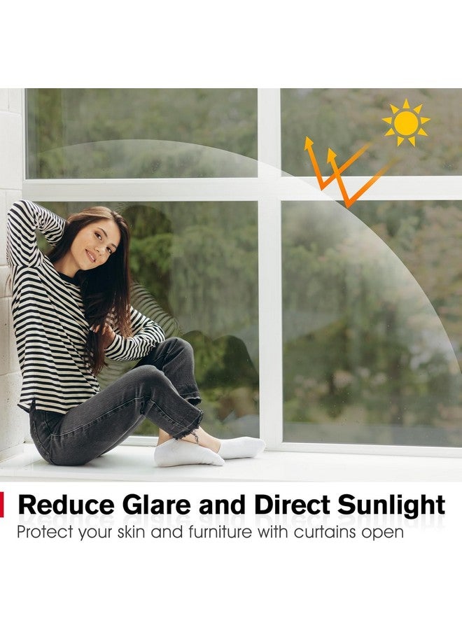 ويسدم فيلم نافذة WISDOM أحادي الاتجاه للخصوصية أثناء النهار، حجب أشعة الشمس والتحكم في الحرارة، فيلم عاكس مضاد للأشعة فوق البنفسجية، لون النافذة للمنزل والمكتب وغرفة المعيشة، فيلم أسود بنسبة 50% - Image 5