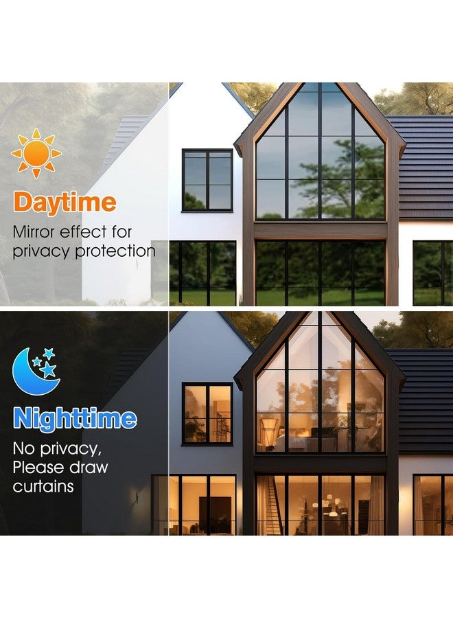 ويسدم فيلم نافذة WISDOM أحادي الاتجاه للخصوصية أثناء النهار، حجب أشعة الشمس والتحكم في الحرارة، فيلم عاكس مضاد للأشعة فوق البنفسجية، لون النافذة للمنزل والمكتب وغرفة المعيشة، فيلم أسود بنسبة 50% - Image 4