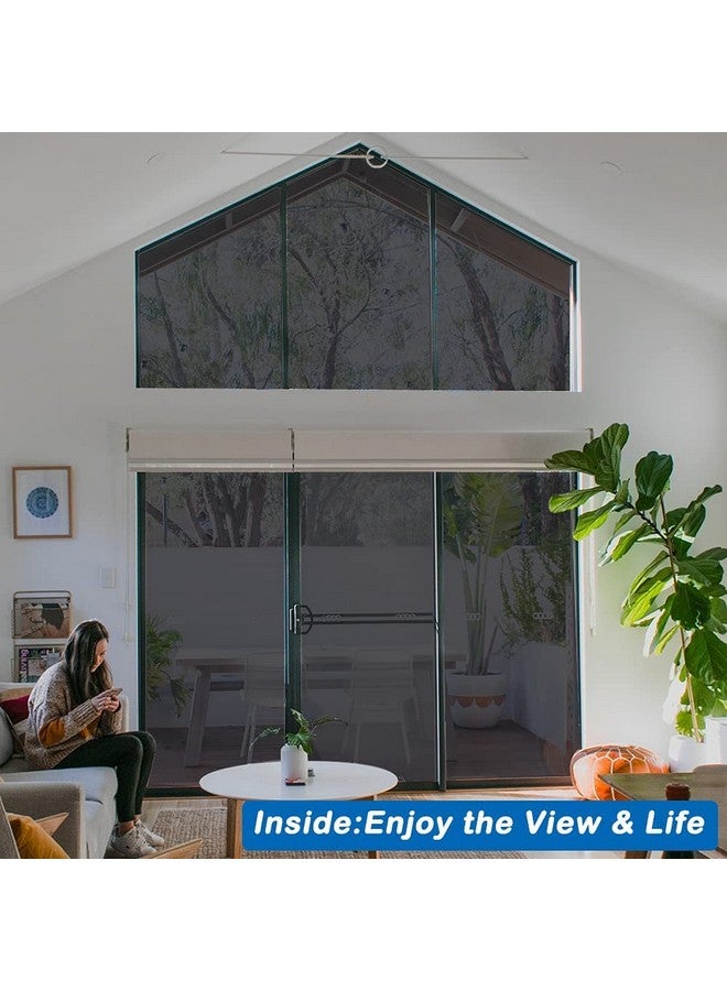 ويسدم فيلم نافذة WISDOM أحادي الاتجاه للخصوصية أثناء النهار، حجب أشعة الشمس والتحكم في الحرارة، فيلم عاكس مضاد للأشعة فوق البنفسجية، لون النافذة للمنزل والمكتب وغرفة المعيشة، فيلم أسود بنسبة 50% - Image 3