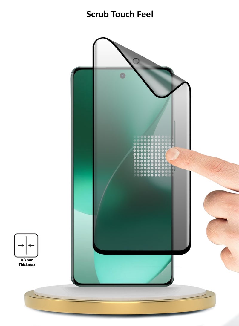 Wtech Realme 15 5G 2025 Premium Nano Ceramic Privacy Full Glue Full Cover Matte Flexible Screen Protector (MSCNMP) - Clear/Black - Image 4