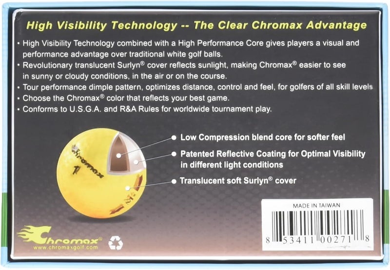 Chromax كرات جولف ملونة معدنية M5 (عبوة من 6) - Image 3
