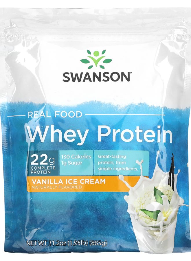 SWANSON Real Food Whey Protein Vanilla Ice Cream 1.95 lb (885 g)