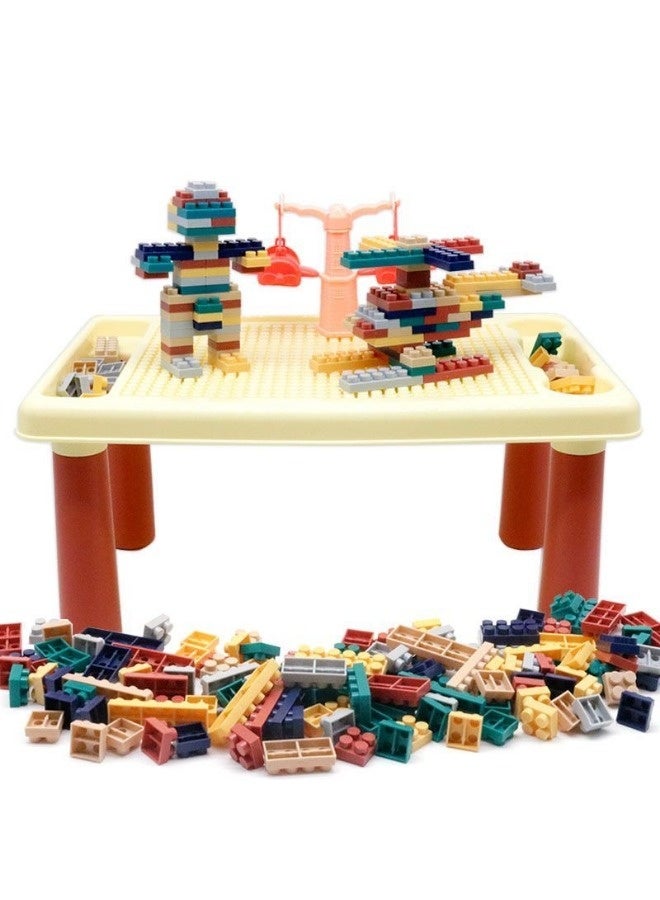 Kids Building Blocks Table, Multiple Activity Table Set, Small Particle Building Block, Safe & Easy to Assemble, 3D Brain Development Learning and Educational Toys (Table, 120+ Pieces)  - Image 3