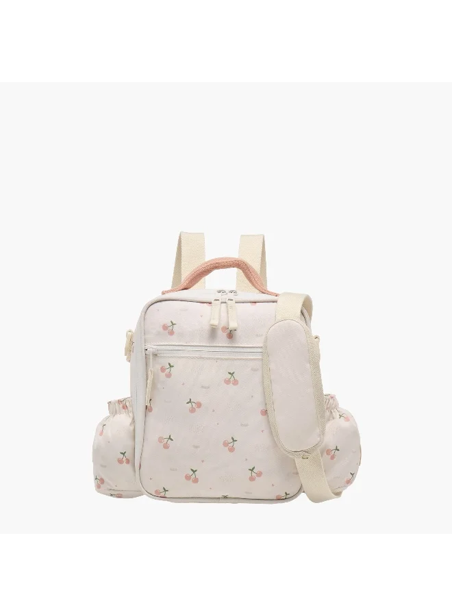 Citron - Printed Insulated Lunch bag Backpack - Pink - 10.4-Inch/26.5cm