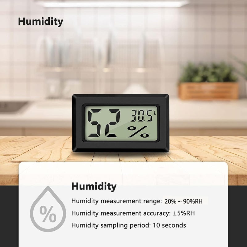 Thlevel Mini Digital LCD Thermometer Hygrometer Temperature Humidity -50~70°C 10%~99% RH Thermometer Portable Thermo Hygrometer Indicator for Office Kitchen Humidors Incubators Reptiles (3 PCS - A) Multi-demand compliant quality - Image 4