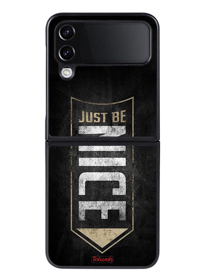 Tolwak Samsung Galaxy Z Flip 4 Protective Case Cover Just Be Nice - Image 1