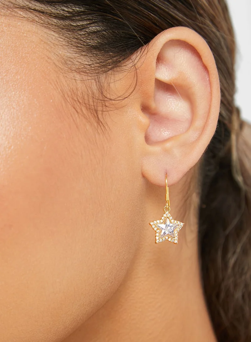 THE JEWELS JAR Star Sparkle Dangle Earrings