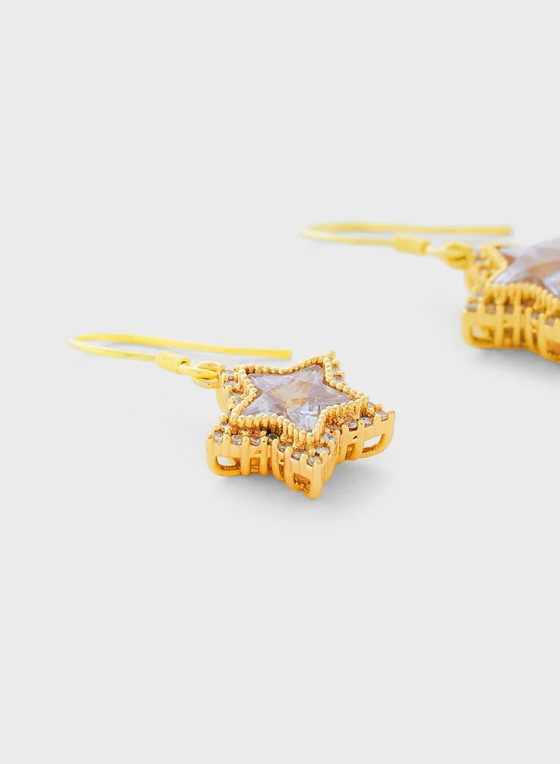 THE JEWELS JAR Star Sparkle Dangle Earrings