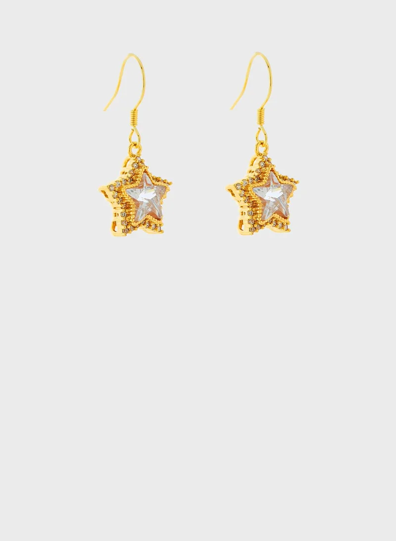 THE JEWELS JAR Star Sparkle Dangle Earrings