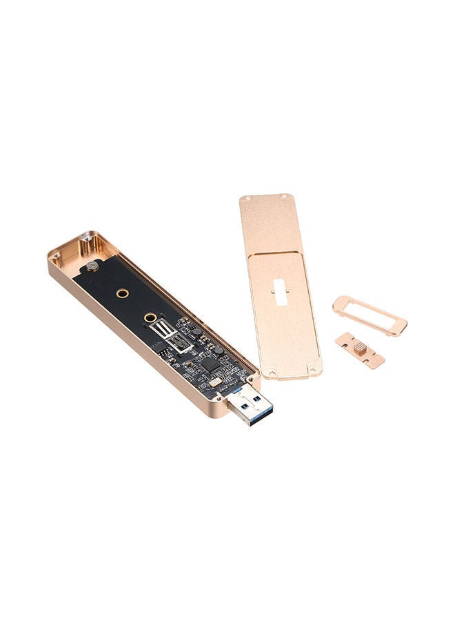NIBEMINENT Retractable NGFF SSD USB3.0 Type-A Enclosure Flash Drive Pink  - Image 3